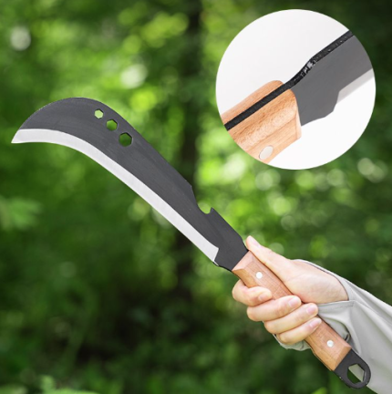 Multi-Functional Outdoor Machete - Handmade for Chopping Wood, Cutting Trees, Splitting Bamboo & Farming Use
