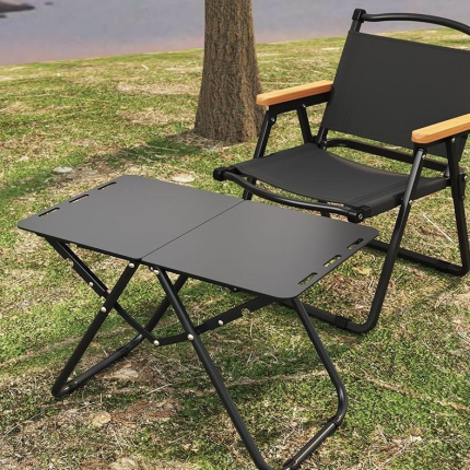 Carbon Steel Outdoor Folding Table - Lightweight IGT Tactical Furniture, Convenient for Camping, Tea Time & Outdoor Use