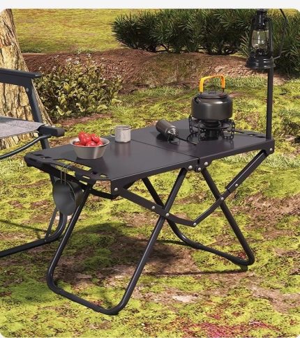1-Second Folding Table - Lightweight Camping Side Table, Recommended for Outdoor Tea Time & Picnics